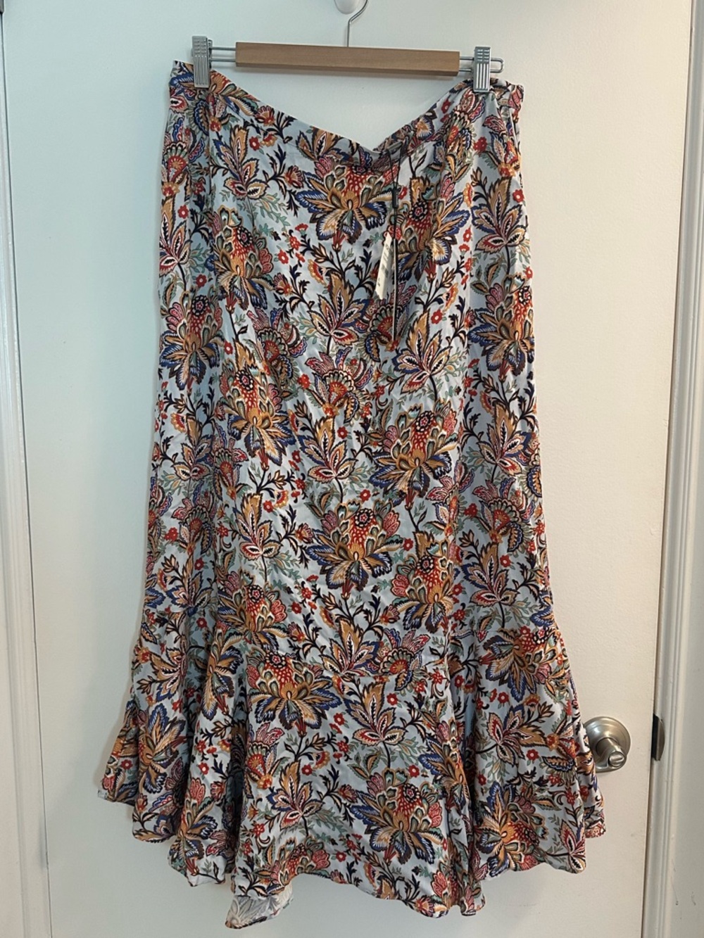 Tahari Floral A-Line Maxi Skirt in Multicolor